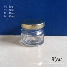 30ml Mini Glass Jam Jar 1 Oz Glass Marmelade Jar Glass Honey Jar with Cap